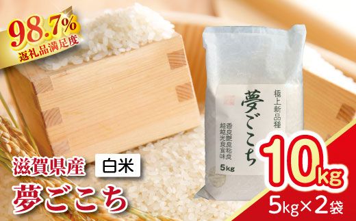 【新米】令和8年産  近江米夢ごこち【10kg（5kg×2袋）】【T035W4】（滋賀県　近江八幡市）