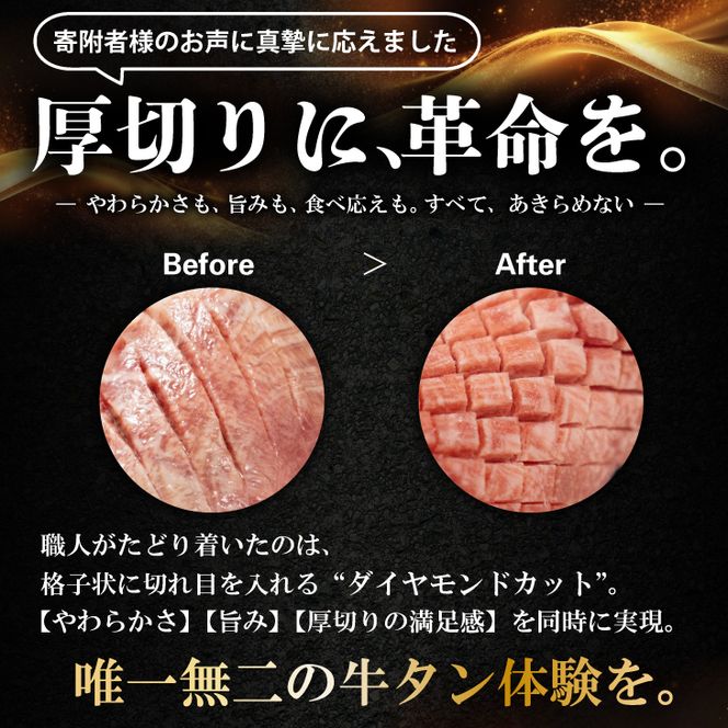 厚切り牛タン　1kg（塩味・みそ味　各500g） 【726】