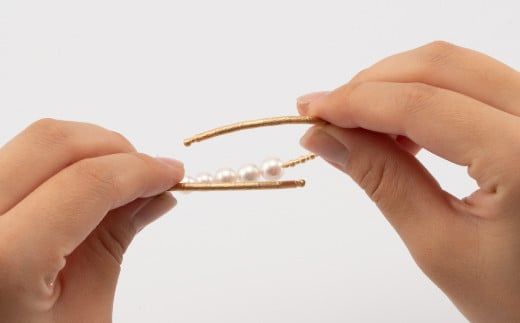 【手元をエレガントに】8/7.5/7mm アコヤ真珠バーバングルブレスレット  I-340