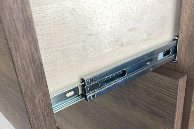 グラーデ 120 キッチンカウンター BR【ブラウン 完成品 特殊鋼板 耐熱 耐傷 収納 作業台】(H062337)