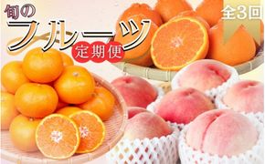 【全3回定期便】旬のフルーツ定期便 【田村みかん /  紀州デコ(不知火) /  桃】 ～和歌山の旬をお届け～ / みかん ミカン 温州みかん 有田みかん 不知火【tkb313】
