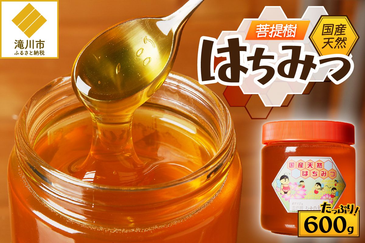 高見養蜂場 の 天然はちみつ (菩提樹、シナの木600g×1本)|北海道 滝川市 産 はちみつ ハチミツ 天然 菩提樹 シナの木 蜂蜜 天然蜂蜜