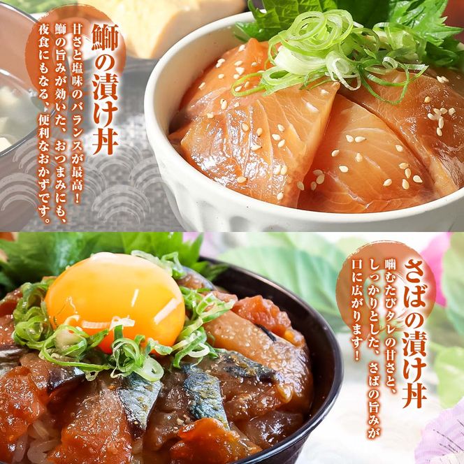 こだわり！土佐の海鮮丼の素 5種・各2袋セット【鰹タタキ漬け入り！】小分け 個包装 漬け丼 づけ丼 漬け丼の素 かつおのたたき カツオ さば 鯖 鯛 タイ カンパチ 勘八【企業組合　宇佐もん工房】 [BQAB021]