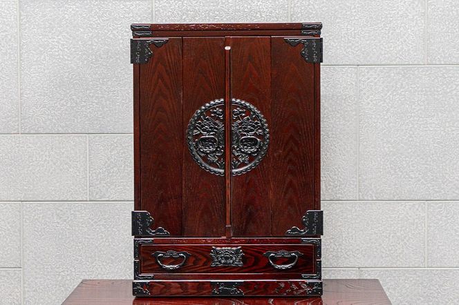 仙台箪笥 仙台仏壇18号 拭き漆調 KH-20 高級 工芸品 伝統 [欅産業 仙台箪笥 タンス たんす 小型 高級 工芸品 伝統]|06_kyk-030901