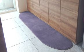 diw0069 北欧風キッチンマット ラグマットタイプ 45×210cm ゆりかご型 モーブ 抗菌防臭 SEK 織人しきもの屋工房