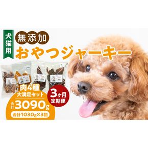 【3ヶ月定期便】【大満足セット】犬猫用 無添加おやつジャーキー 肉4種詰め合わせ 牛たん皮・馬肺・鶏ムネ肉・牛グリーントライプ 総量1030g ［143O05-T］ 3ヶ月定期便 大満足 セット 犬猫用 無添加 おやつ ジャーキー 肉 4種 詰め合わせ 牛たん皮 馬肺 鶏ムネ肉 牛グリーントライプ 総量 1030g ペットフード ドッグフード キャットフード エサ おやつ工房さっちゃん 愛知県 小牧市 送料無料
