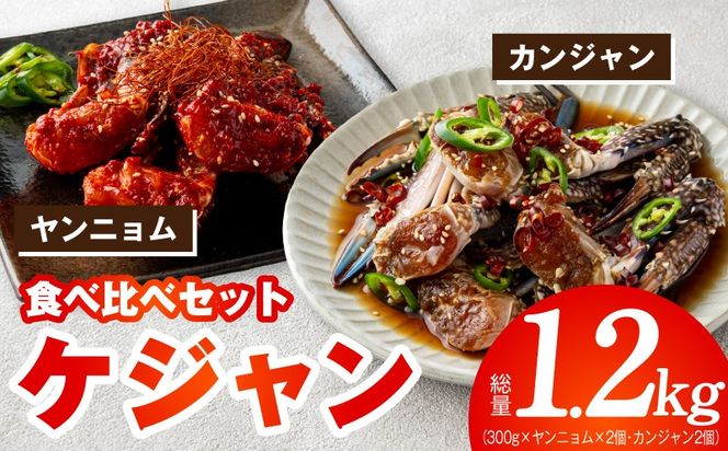 G5688 【先行予約】ケジャン食べ比べセット 300ｇ×4P（ヤンニョムケジャン2P・カンジャンケジャン2P）【2027年1月以降発送 韓国料理 韓国 キムチ ケジャン カニ 蟹】