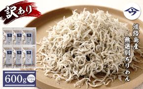 【訳アリ】淡路島産 無選別ちりめん 600g（100g×6袋）
