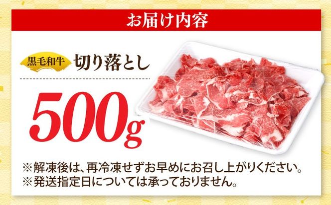 国産 黒毛和牛 熟成肉 切り落とし 500g / 小分け 国産牛 お肉 牛肉 切落し 冷凍 焼肉 すき焼き / 南島原市 / ふるさと企画[SBA094]