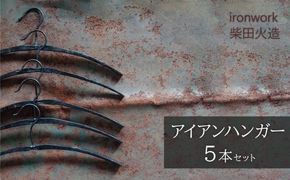 アイアンハンガー【5本セット】 雑貨 インテリア オシャレ 手作り ガレージ 倉庫 ベランダ H182-011