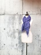 ito to iro 手染め・手織り仕上「ストール」メリノウール100% タータンチェックストール(3) ファッション小物 