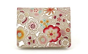 【文庫屋大関】箱まち小銭入れ 春らんまん〈茜〉【皮革工芸品】 革製品 工芸品 民芸品 牛革 財布 小銭入れ 小物入れ お祝い ギフト プレゼント 墨田区 東京都