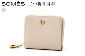 SOMES 二つ折り財布 （アイボリー）PT-75 [ソメスサドル 北海道 砂川市 12260815-a] ソメス 財布 レディース 二つ折り 二つ折 2つ折り 本革 革 革製品 レザー ウォレット サイフ さいふ somes saddle
