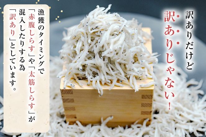 しらす 訳あり お船出 釜揚げしらす 250g 4p 計 1kg [お船出ちりめん村上屋 宮崎県 日向市 452061049] 小分け シラス 釜揚げ 冷凍 じゃこ ジャコ 訳アリ 赤腹 太筋