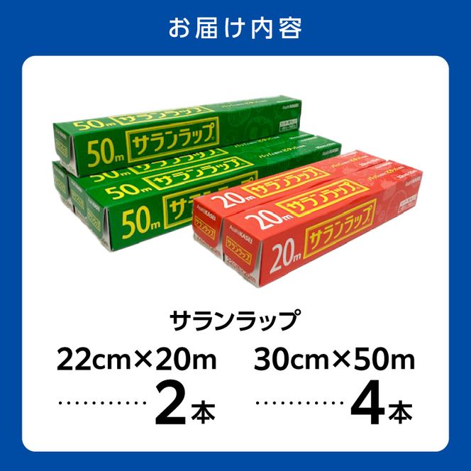 サランラップ（30cm×50ｍ）×4本（22cm×20ｍ）×2本 N0214-YA1123