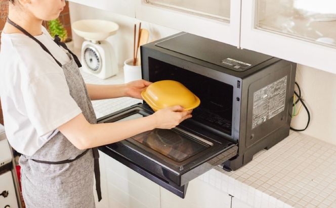 新発想・電子レンジで簡単に本格調理ができるRANGESTAR（レンジスター）mini ミニ ダークブルー 萬古焼（ばんこやき） │ レンジで簡単 簡単調理 時短調理 耐熱容器 器 調理器具