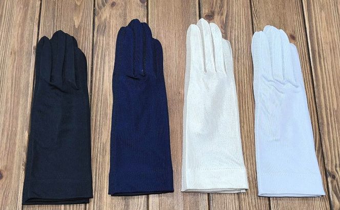 さらっと快適 婦人シルク麻コンビ5本指手袋