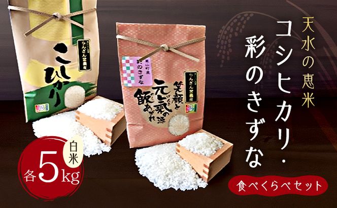 天水の恵米「コシヒカリ・彩のきずな」白米5kgずつ食べくらべセット お米