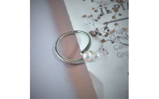 80-09伊勢志摩あこや本真珠リング・ベビーツイン