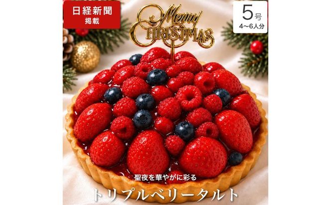 クリスマスケーキ　トリプル ベリー タルト 5号 4-6人分　パティスリー天使のおくりもの ※2026年12月～発送