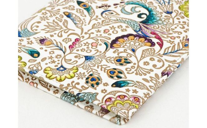 【文庫屋大関】パーソナルホルダー　孔雀【皮革工芸品】 民芸品 雑貨 日用品 ファイル 多用途 牛革 