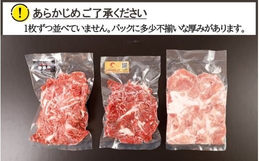 大分県産 牛・豚の切り落としセット（真空包装） 計1kg_2472R