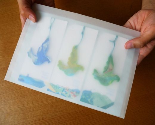 159-2059-01　大磯で廃棄されたペットボトルキャップをアップサイクル＜アオバトチャーム付きブックマーカー３個セット＞【 神奈川県 大磯町 】