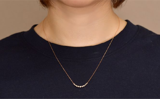 0.2ｃｔ 10金 ラインネックレス ピンクゴールド 管理番号RTJ-037 246-008-b