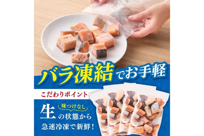 《14営業日以内に発送》【骨取り済・無塩】北海道オホーツク海産 秋鮭ひとくちカット切身 1kg ( 鮭 しゃけ シャケ 秋鮭 サイコロカット 簡単調理 北海道産 )【035-0056】