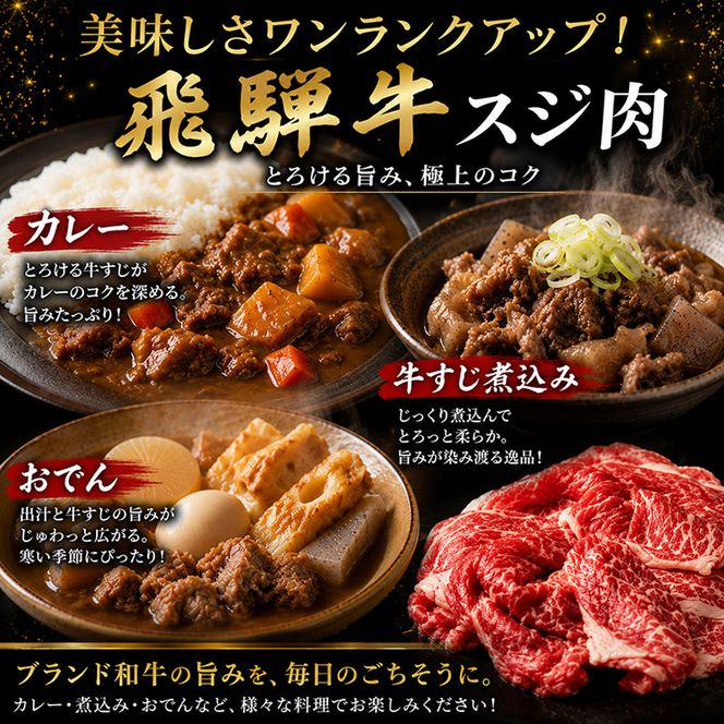 飛騨牛 牛肉 スジ肉 1kg 和牛 牛すじ　カレー　牛すじ煮込み　おでん お肉 牛スジ ブランド和牛 