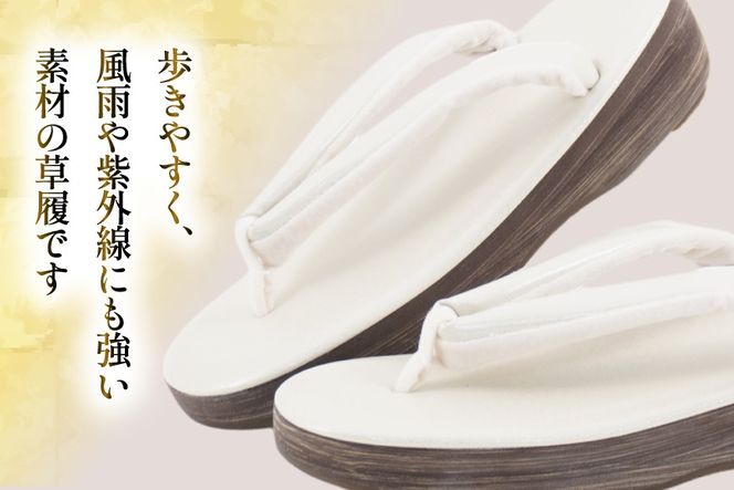 EVA 草履 【シルバー】 Lサイズ [世美庵 埼玉県 小川町 359-a] ぞうり 和装小物 着物