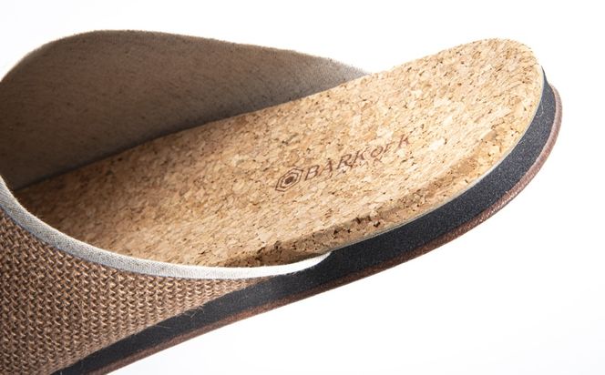 ルームシューズの理想形。天然素材、静音性、高反発クッションで足にやさしい、コルクでむれにくい、綿や麻の素材で、春夏らしいデザイン。「バークオブケイ」コルクルームシューズ爽（Made in Japanの高品質）（春夏デザインバージョン）3Lサイズ(29.5cm)  カラー：藍【スリッパ、室内履き、シューズ、靴、リビング、ビジネス、インテリア、三重県、四日市市、ふるさと納税】