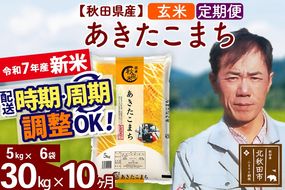 ※令和7年産 新米※《定期便10ヶ月》秋田県産 あきたこまち 30kg【玄米】(5kg小分け袋)  2025年産 お届け時期選べる お届け周期調整可能 隔月に調整OK お米 みそらファーム|msrf-22310