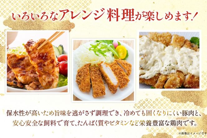 豚肉 鶏肉 宮崎県産 豚切り落とし 250g 6p カット済み 鶏もも 300g 5p 計3kg セット [TRINITY 宮崎県 日向市 452061322] 豚 切り落とし 切落し 鶏 鶏もも肉 もも もも肉 鶏モモ 鶏モモ肉