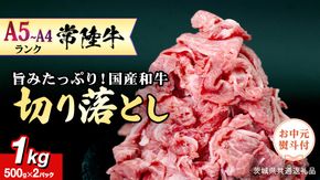 《日付指定可能》【お中元熨斗付】 『 常陸牛 』 切り落とし 1kg ( 化粧箱入り ) (茨城県共通返礼品)  茨城県産 牛肉 肉 お肉 [BX104-NT]