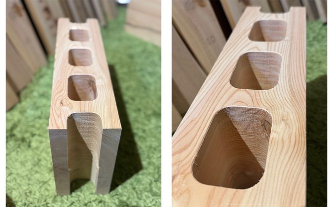 天然木ヒノキのブロック 1個  [No.1147]