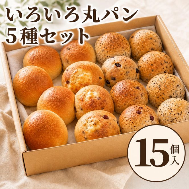 いろいろ丸パン 5種各3個（15個入） myz06 myz07 myz09 myz11 myz19 myz23
