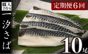 【定期便6回】10枚セット 一汐さば おろし大根付き N-88