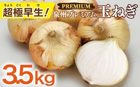 005A737 【先行予約】泉州たまねぎ 3.5kg【超極早生 玉ねぎ 農家直送 新鮮 野菜 やさい 期間限定】
