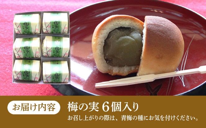 【老舗の菓子屋】築上銘菓「 梅の実 」6 個《築上町》【有限会社 御菓子司 鹿の子】[ABAC015]