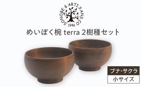 めいぼく椀テッラ小 2樹種セット(ブナ・サクラ)【めいぼく椀テッラ  10.5φ×6cm 手作り ウレタン塗装 国産天然木 おしゃれ プレゼント 記念 お祝い お椀 神奈川県 小田原市 】 142069_AR013