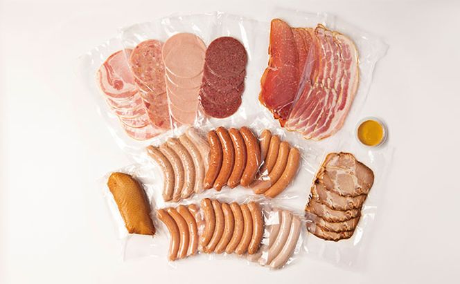 詰め合わせ17点セットE　デリカテッセン山吹 お肉 ハム ソーセージ ウインナー コンビーフ ベーコン レバーペースト 加工品 