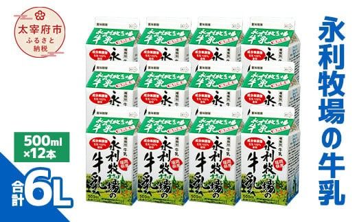 永利牧場の牛乳 500ml×12本セット