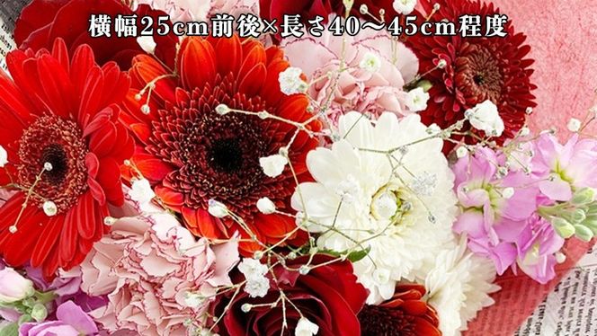 【 母の日 】 ブーケ M 赤 ・ ピンク 系 ギフト プレゼント 花 お祝い 贈答 記念日 [CT091ci01]