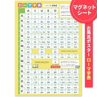 【ローマ字表ポスター】マグネットシート製 お風呂ポスター 40cm×57cm