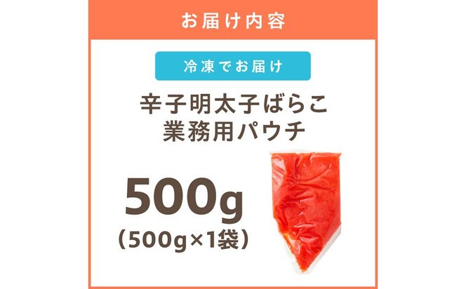 【Z9-026】辛子明太子ばらこ業務用パウチ 500g