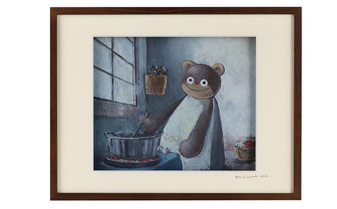 Harry＆Marie 名画 シリーズ(11)「ベアさんからの便り」ハリーマリー ジクレー 絵画 インテリア アート 額装入り ファンタジー ジークレー 作品