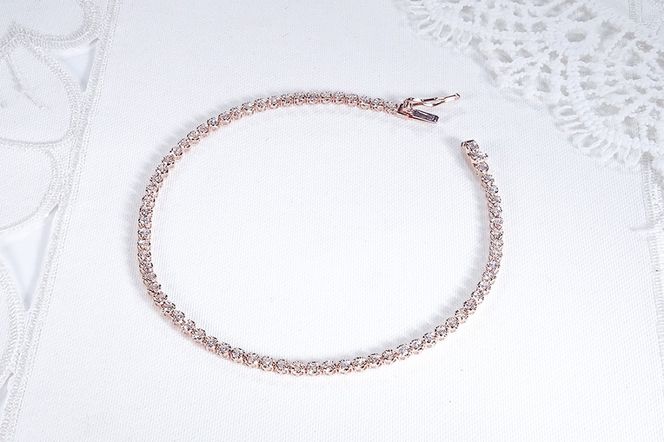 K18PG【1.0ct】ダイヤモンド テニス ブレスレット CSBL00020-18P SWAV088-b
