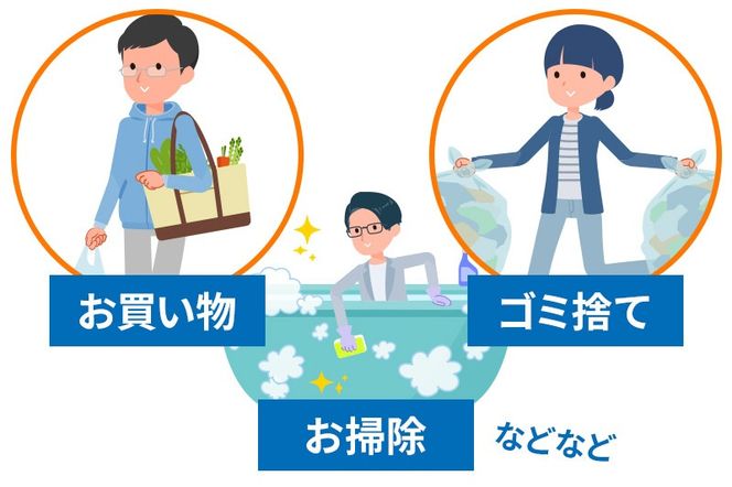 シニア世代の「困った」を解決！訪問サービス利用チケット 30分×6回分【ゴミ捨て、買い物代行、調理、スマホ指導、お話し相手、お掃除などにご利用可能】|02_aom-010601