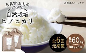 【令和7年産新米】【 全6回 定期便 】 自然栽培 ヒノヒカリ 10kg 《糸島》【大石ファーム】 [ATE021] 